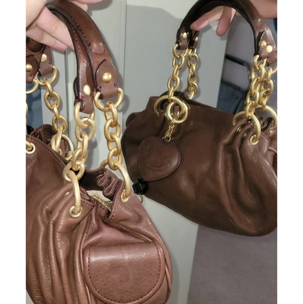 Juicy Couture Brown Leather Shoulder Date Night Small Bag - Picture 8 of 15